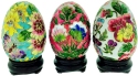 Kubla Crafts Cloisonne 4980 Cloisonne Eggs With Stands Set of 6