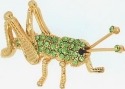 Kubla Crafts Bejeweled Enamel '0222 Austrian Crystal Grasshopper