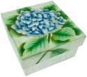 Kubla Crafts Capiz 1248BP Hydrangeas Capiz Box