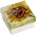 Kubla Crafts Capiz 1266 Capiz Box Bee on Flower