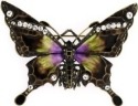 Kubla Crafts Bejeweled Enamel KUB 5 1505 Jewelwd Butterfly Brooch