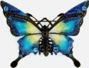 Kubla Crafts Bejeweled Enamel 1506 Jeweled Butterfly Brooch