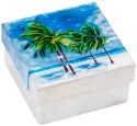 Kubla Crafts Capiz 1587 Palm Tree Capiz Box