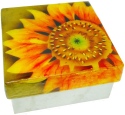 Kubla Crafts Capiz KUB 5 1704 Sunflower Capiz Box