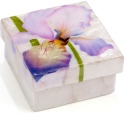 Kubla Crafts Capiz 1705 Capiz Box Iris Flower