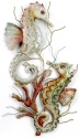 Kubla Crafts Capiz 2170 Large Seahorse Capiz Wall Decor