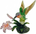 Kubla Crafts Bejeweled Enamel 3103 Hummingbird Box