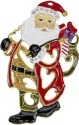 Kubla Crafts Bejeweled Enamel KUB 5 3662 Bejeweled Enamel Ornament Santa