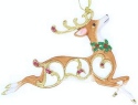 Kubla Crafts Bejeweled Enamel 3679 Reindeer Ornament