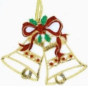 Kubla Crafts Bejeweled Enamel 3682 Bejeweled Enamel Ornament Christmas Bell