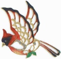 Kubla Crafts Bejeweled Enamel 3683 Cardinal Ornament