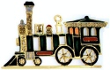 Kubla Crafts Bejeweled Enamel 3684 Bejeweled Enamel Ornament Train