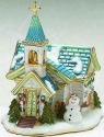 Kubla Crafts Bejeweled Enamel 3897 Winter Church Box