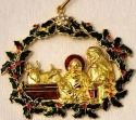 Kubla Crafts Bejeweled Enamel 4576 Enamel Gem Nativity Ornament Set of 2
