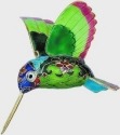 Kubla Crafts Cloisonne KUB 5 4827 Cloisonne Large Green Hummingbird Ornament