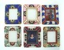 Kubla Crafts Capiz 5256 Mini Mosaic Mirror Frame Set of 6