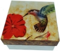 Kubla Crafts Capiz KUB 6 1706 Capiz Box Large Hummingbird