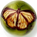 Kubla Crafts Capiz 1755 Butterfly on Capiz Ball