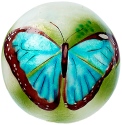 Kubla Crafts Capiz 1756 Blue Butterfly on Capiz Ball