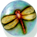 Kubla Crafts Capiz 1758 Capiz Ball Dragonfly Rust