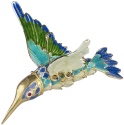 Kubla Crafts Cloisonne 4739 Articulated Hummingbird Ornament