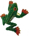 Kubla Crafts Cloisonne 4836A Enamel Frog Napkin Ring Set of 2