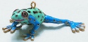 Kubla Crafts Cloisonne 4846LB Cloisonne Blue Dart Frog Ornament