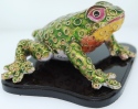 Kubla Crafts Cloisonne 4848 Large Enamel Bullfrog Ornament