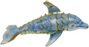 Kubla Crafts Cloisonne 4885LB Cloisonne Large Dolphin Ornament Light Blue