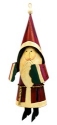 Kubla Crafts Cloisonne 6304N Hand Painted Santa Tin Ornament Set of 4