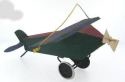 Kubla Crafts Cloisonne 6343 Tin Airplane Set of 4 Hand Painted