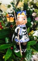 Kubla Crafts Cloisonne 6350AN Hand Painted Elf with Lantern Tin Ornament