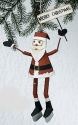Kubla Crafts Cloisonne 6362N Hand Painted Tin Santa Large Ornament