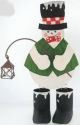 Kubla Crafts Cloisonne 6370N Hand Painted Tin Snowman Figurine Set of 3