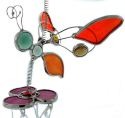 Kubla Crafts Capiz 6451BO Metal Bee Wind Chimes