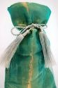 Kubla Crafts Bejeweled Enamel 6601GR Organza Wine Bag Green Set of 12