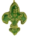 Kubla Crafts Cloisonne 6718GR Zari Fleur De Lis Ornament