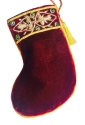Kubla Crafts Cloisonne 6730BU Zari Stocking Ornament Burgundy