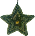 Kubla Crafts Cloisonne 6740BRN Zari Star Ornament Brown