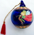 Kubla Crafts Cloisonne '0075 Blown Glass Angel Ornament