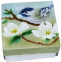 Kubla Crafts Capiz 1242 Chickadee Capiz Box