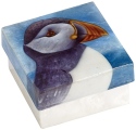 Kubla Crafts Capiz 1274 Capiz Shell Box Puffin Bird