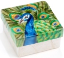 Kubla Crafts Capiz 1712 Capiz Box Peacock