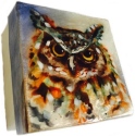 Kubla Crafts Capiz KUB 7 1794B Owl Capiz Box