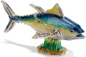 Kubla Crafts Bejeweled Enamel 3479 Large Yellow Fin Tuna Box