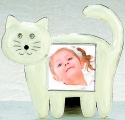 Kubla Crafts Bejeweled Enamel KUB 7 3646 White Cat Frame