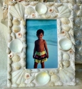 Kubla Crafts Bejeweled Enamel 7021A Natural Shell Picture Frame