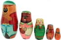 Kubla Crafts Capiz 7109 Goldilocks Nesting Dolls