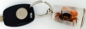 Kubla Crafts Bejeweled Enamel 7525C Key Ring Light Brown Crab
