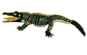 Kubla Crafts Bejeweled Enamel 7400G Articulated Extra Large Alligator Figurine
